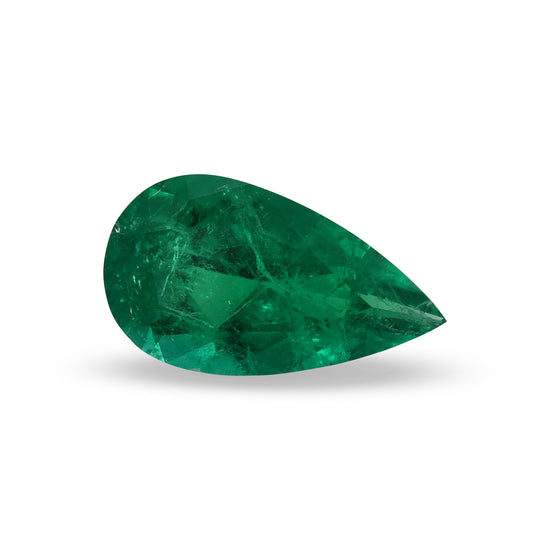 2.65 Carat Green COLOMBIAN Pear Muzo Emerald CD