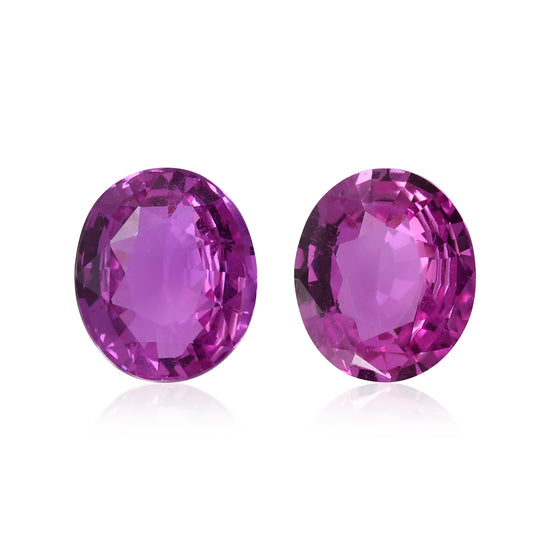 7.07 Karat Pink MADAGASKAR Oval Saphir CD