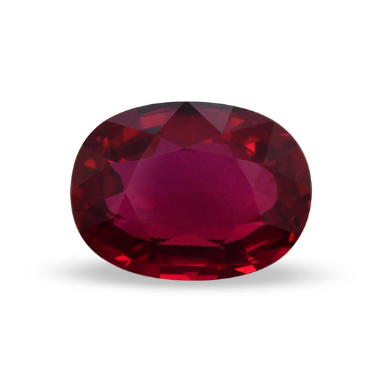 4.04 Karat Roter MOZAMBIQUE Oval-Rubin CD