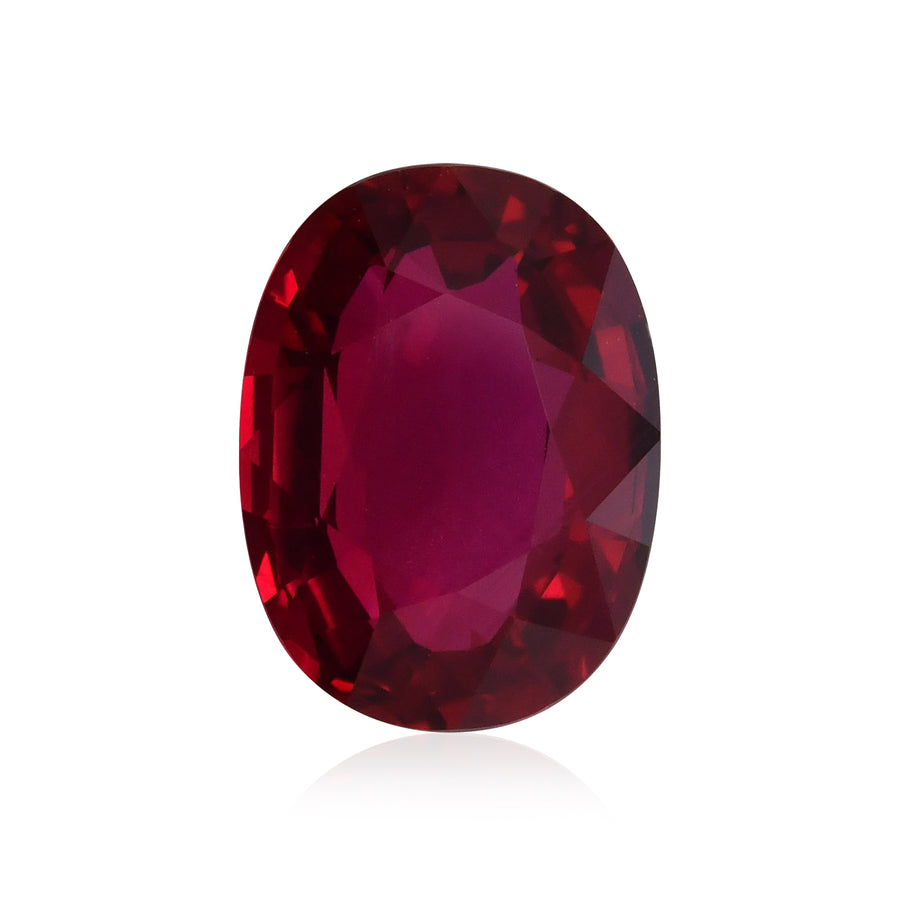 4.04 Karat Roter MOZAMBIQUE Oval-Rubin CD