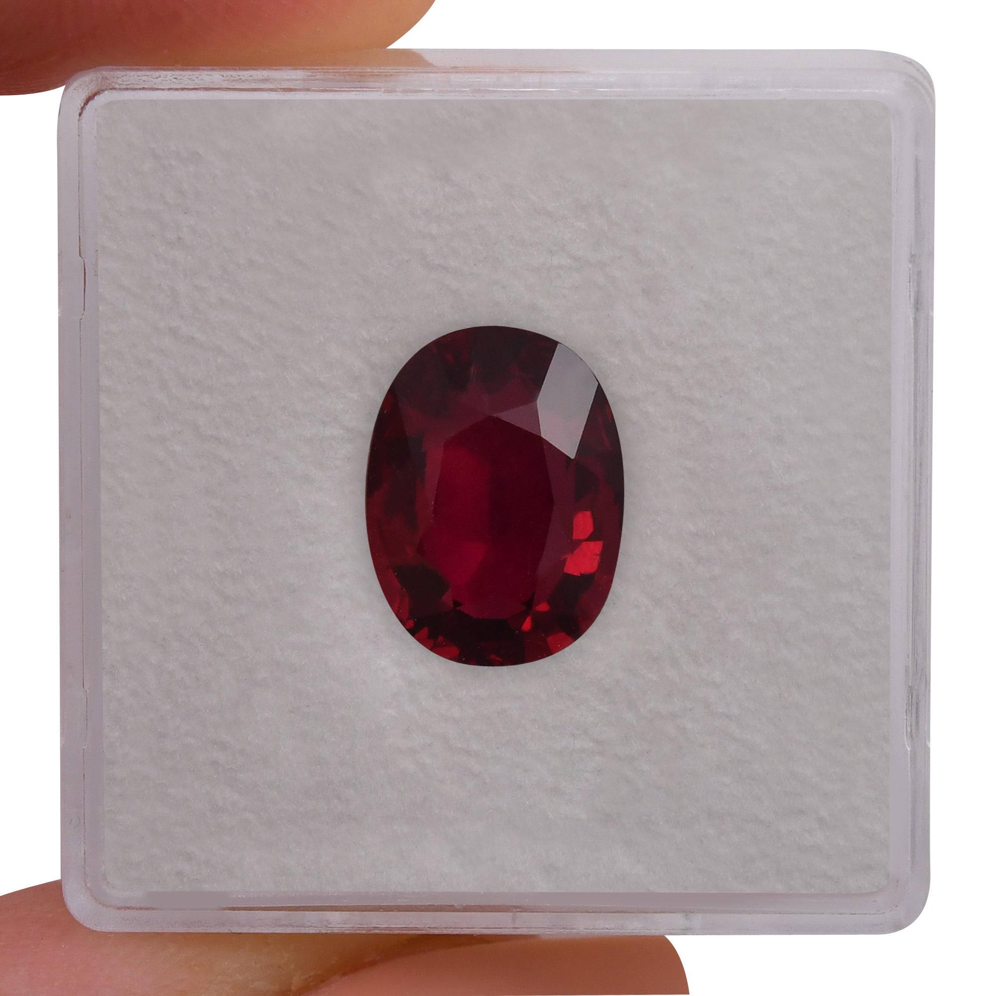 4.04 Carat Red MOZAMBIQUE Oval Ruby CD | LEIBISH