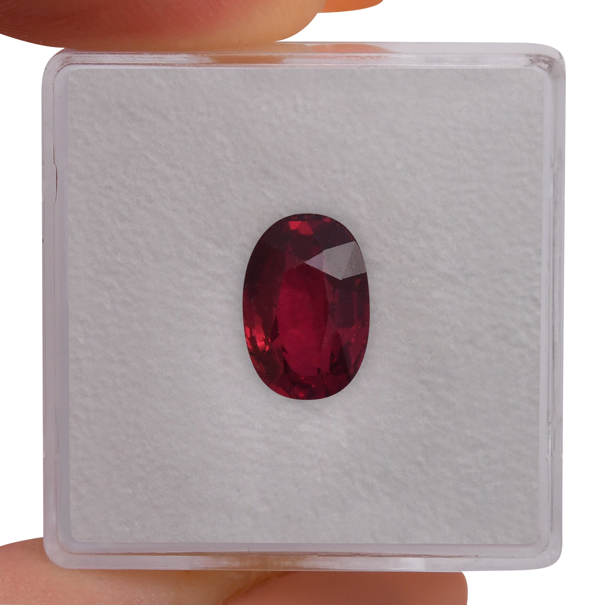 3.06 Carat Red MOZAMBIQUE Oval Ruby AGL No Heat | LEIBISH
