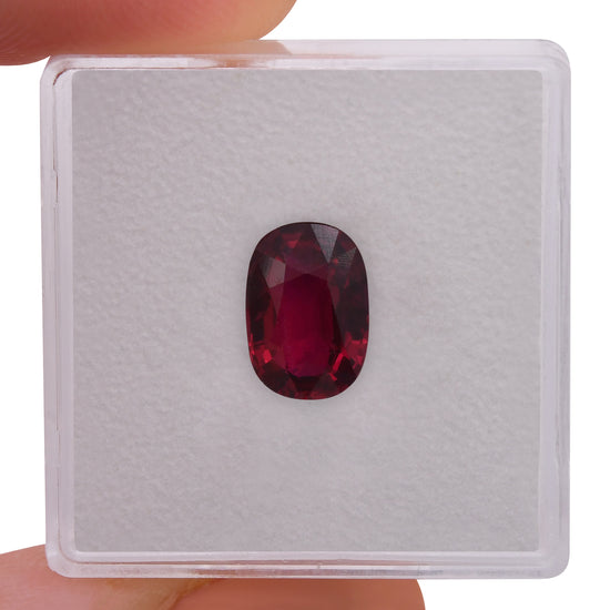 2,22 Karat Roter Mosambik-Kissenrubin CD unbehandelt