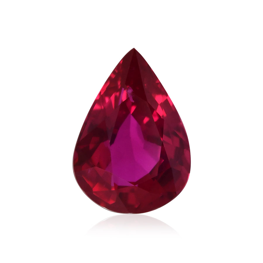 1.20 Carat Red MOZAMBIQUE Pear Ruby CD
