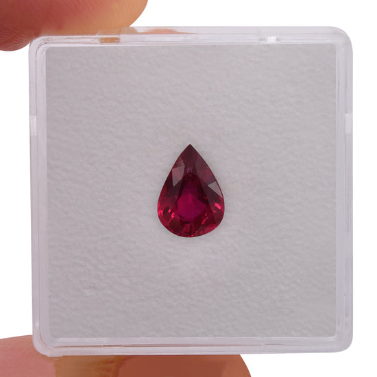 1.20 Carat Red MOZAMBIQUE Pear Ruby CD