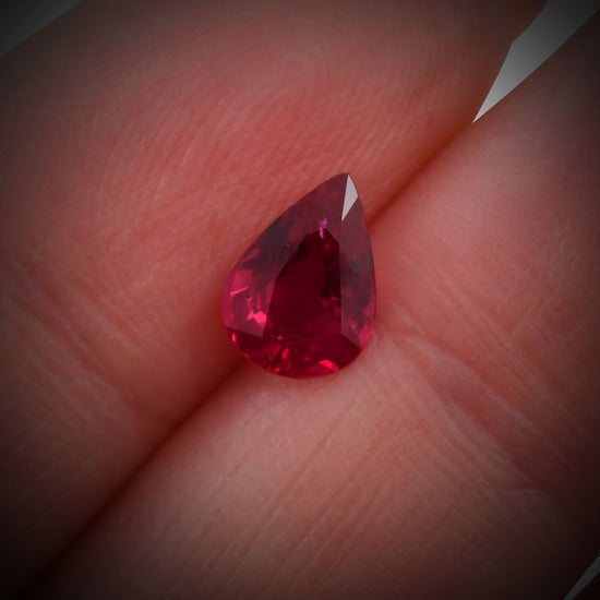 1.20 Carat Red MOZAMBIQUE Pear Ruby CD