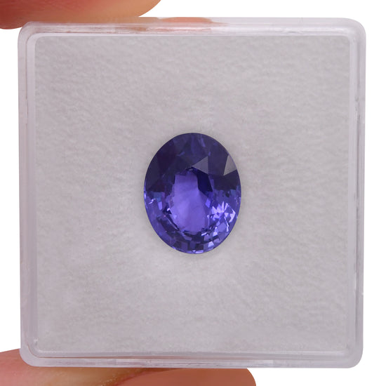 3.58 Carat violet SRI LANKAN Oval Sapphire CD