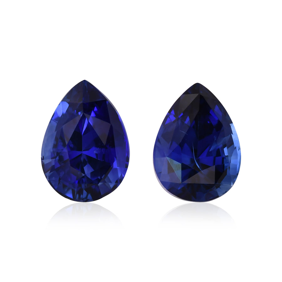 2.86 Karat blauer sri-lankischer Birnensaphir