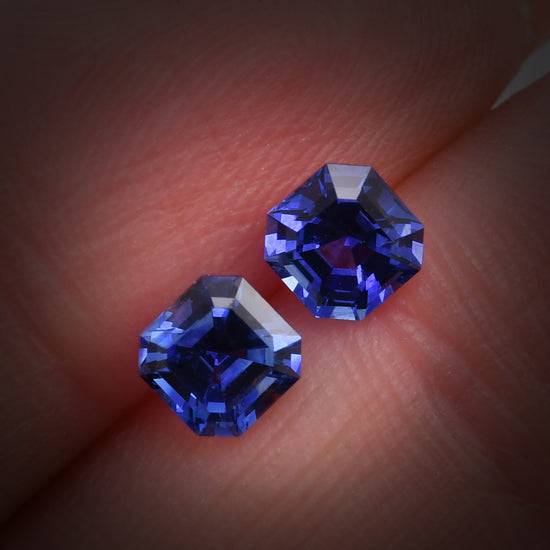 1.56 Carat Blue SRI LANKAN Sq. Emerald Sapphire