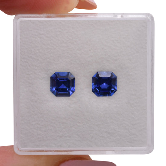 1.46 Carat Blue SRI LANKAN Sq. Emerald Sapphire