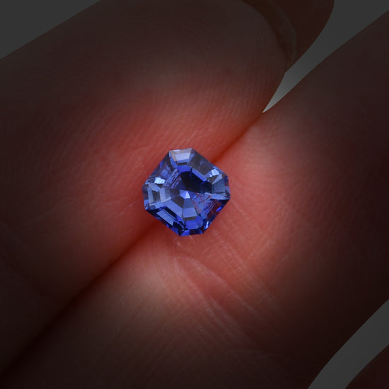 0.82 Carat Blue SRI LANKAN Sq. Emerald Sapphire
