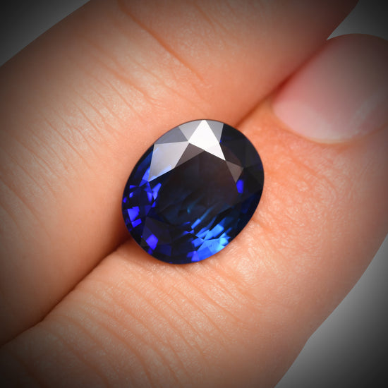 6.58 Carat Blue SRI LANKAN Oval Sapphire GRS