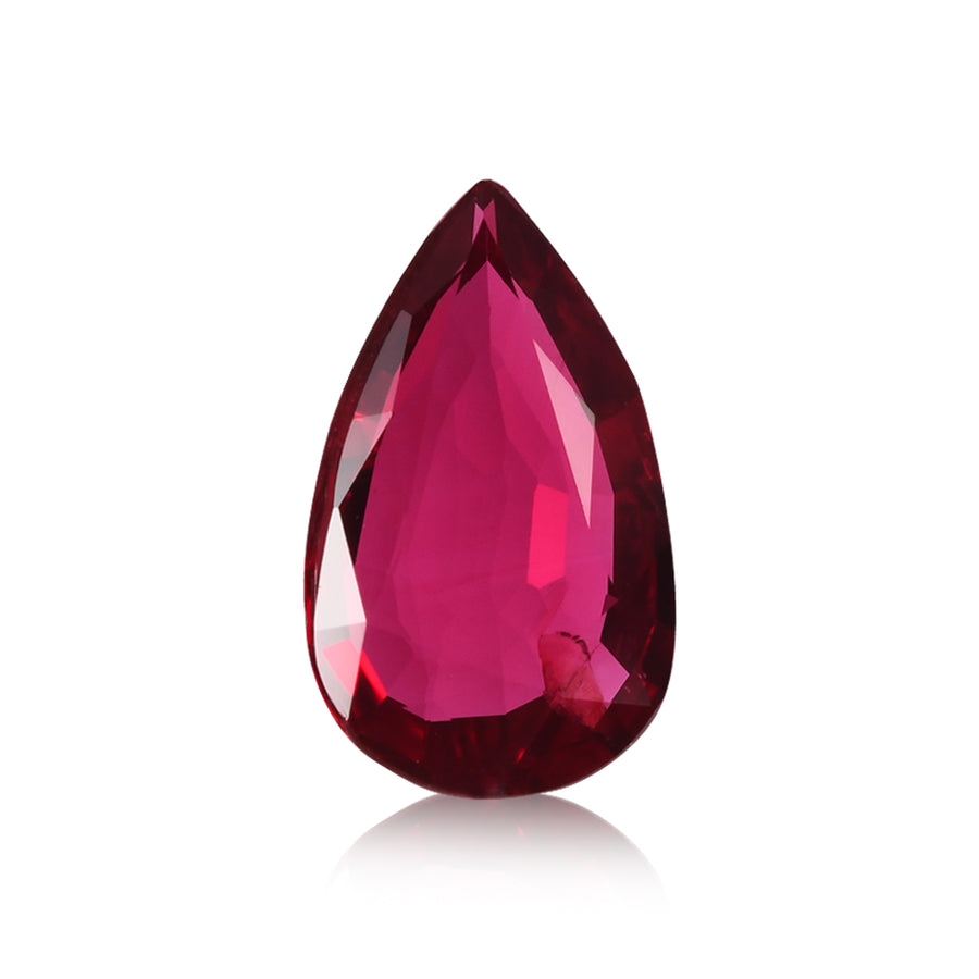 2.06 Carat Red MOZAMBIQUE Pear Ruby GRS