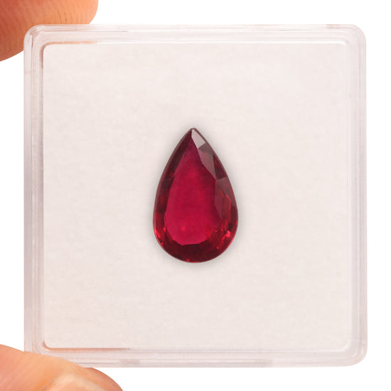 2,06 Karat Roter MOZAMBIQUE Birnen-Rubin GRS