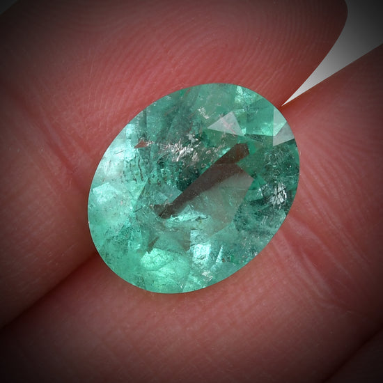 5.76 Carat Green COLOMBIAN Oval Muzo Emerald MUZO