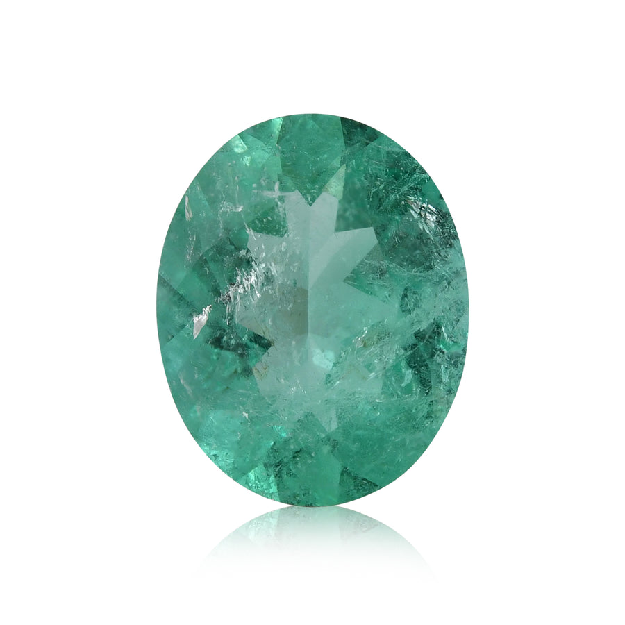 5.76 Carat Green COLOMBIAN Oval Emerald MUZO