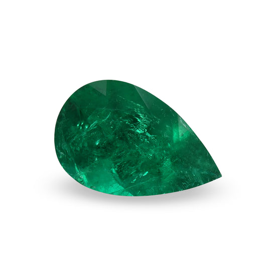 2.75 Carat Green COLOMBIAN Pear Muzo Emerald CD