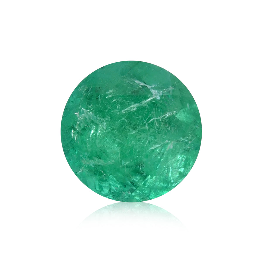1.04 Carat Green COLOMBIAN Round Emerald MUZO