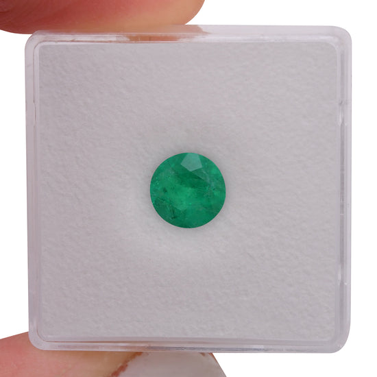 1.04 Carat Green COLOMBIAN Round Muzo Emerald MUZO