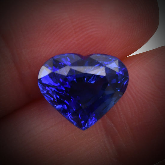 8.11 Carat Blue SRI LANKAN Heart Sapphire AGL