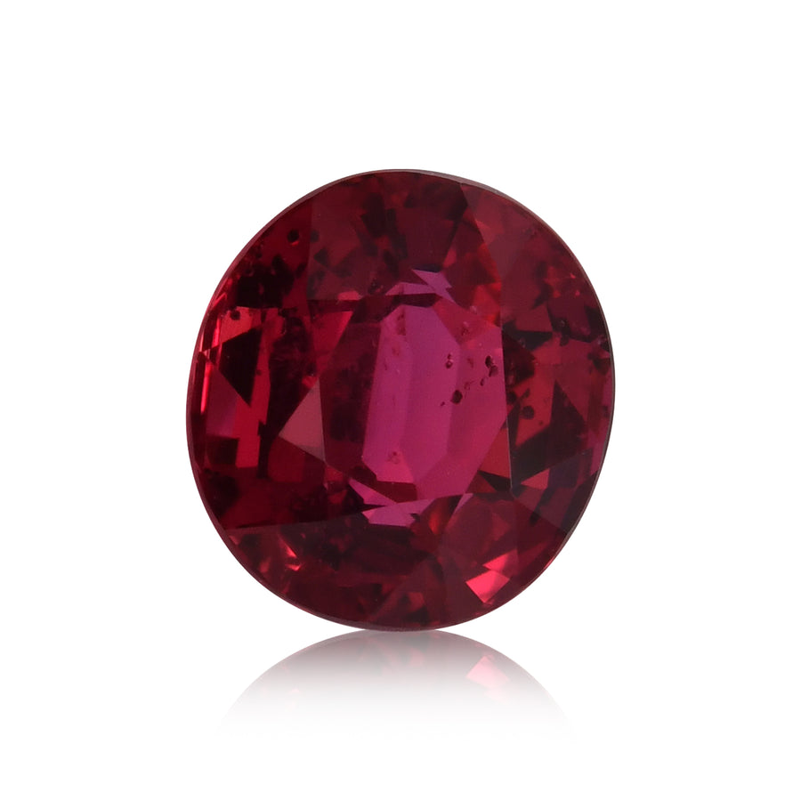 3.06 Karat Rot MOZAMBIQUE Oval Rubin AGL Unbehandelt