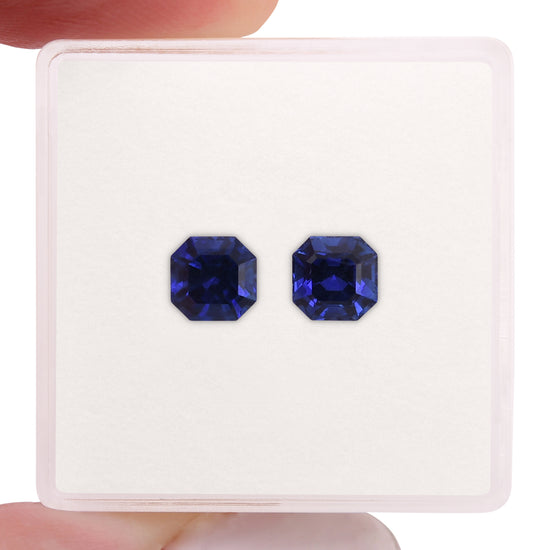 Zaffiro blu di Ceylon a taglio smeraldo da 1,75 carati