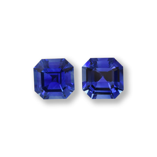 1,33 carati zaffiro blu smeraldo a taglio quadrato, SRI LANKA