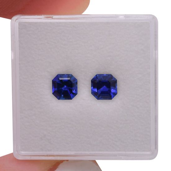 1.39 Carat Blue SRI LANKAN Sq. Emerald Sapphire