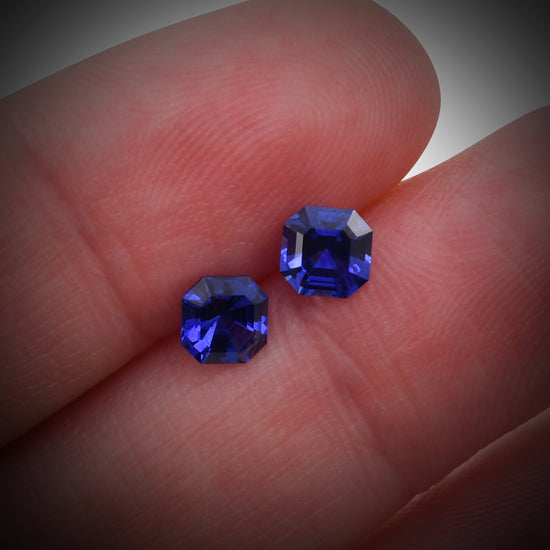 1.39 Carat Blue SRI LANKAN Sq. Emerald Sapphire