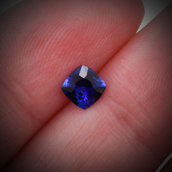 0.65 Carat Blue SRI LANKAN Cushion Sapphire