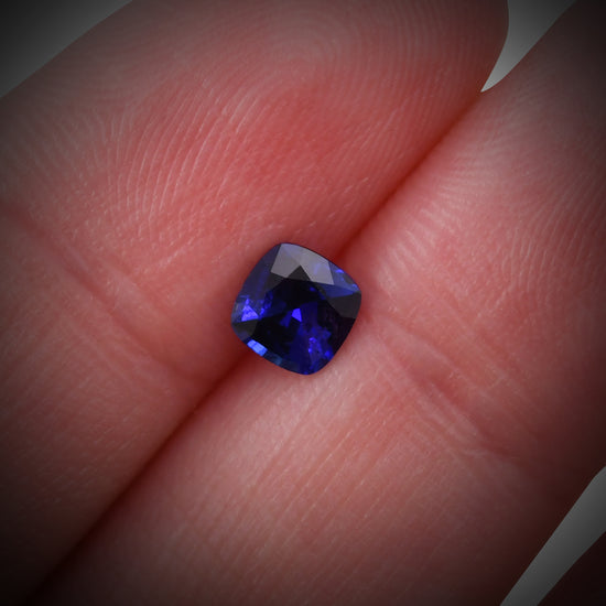 0.76 Carat Blue SRI LANKAN Cushion Sapphire