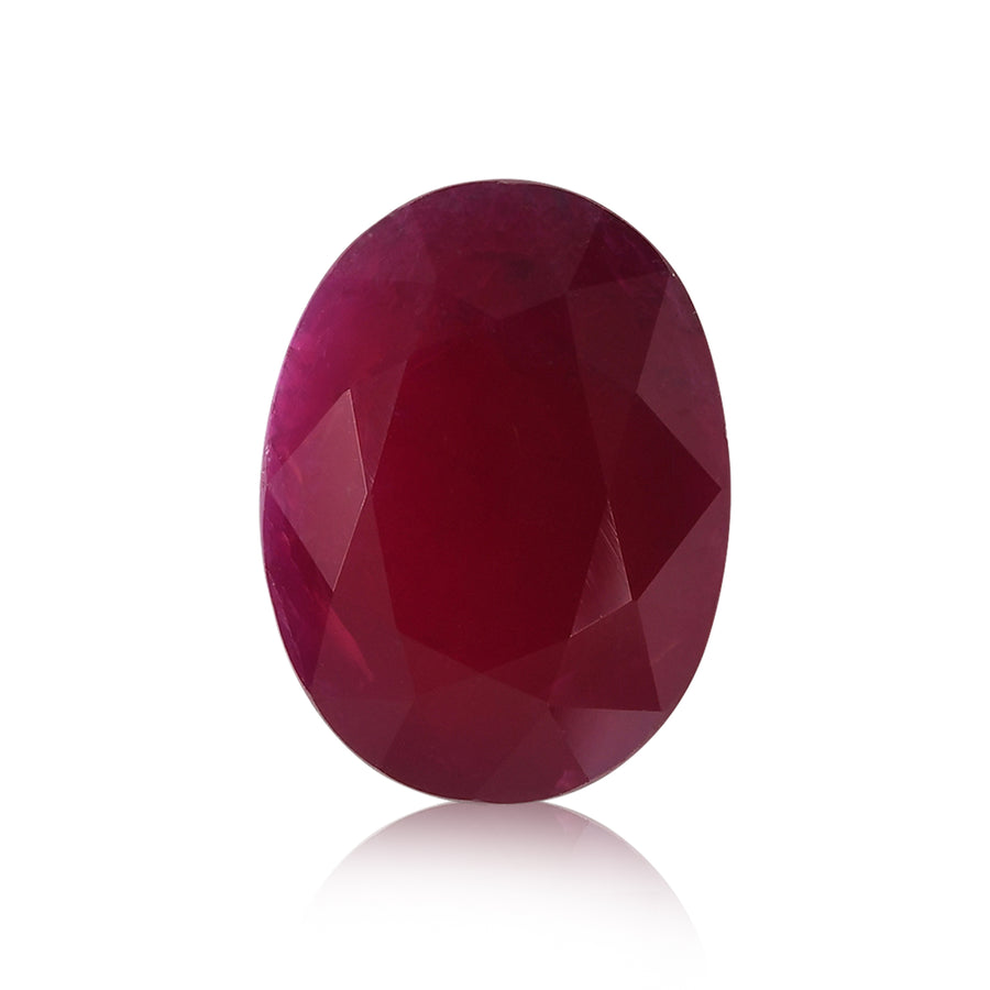 5.87 Carat Red MOZAMBIQUE Oval Ruby GRS No Heat