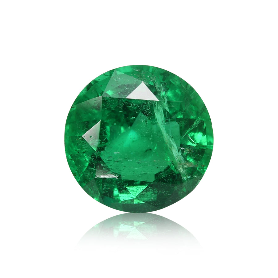 2.38 Carat Green  Round Emerald