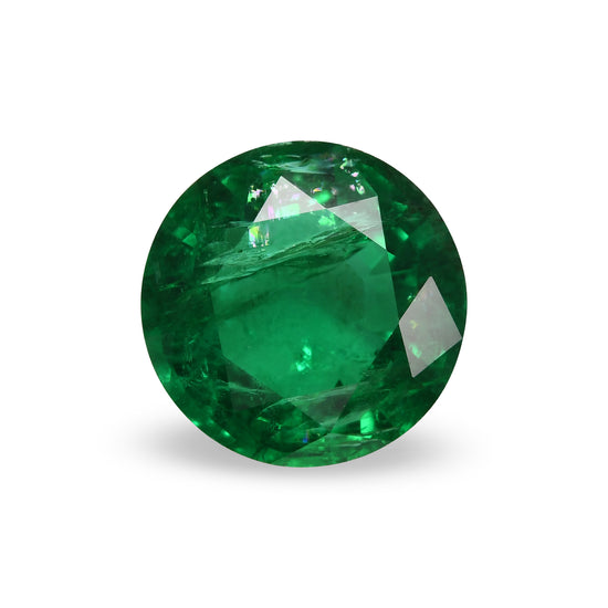 3.26 Karat Grüner Runder Smaragd
