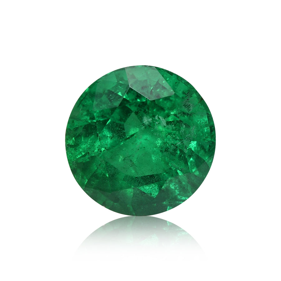 4.18 Carat Green Round Emerald