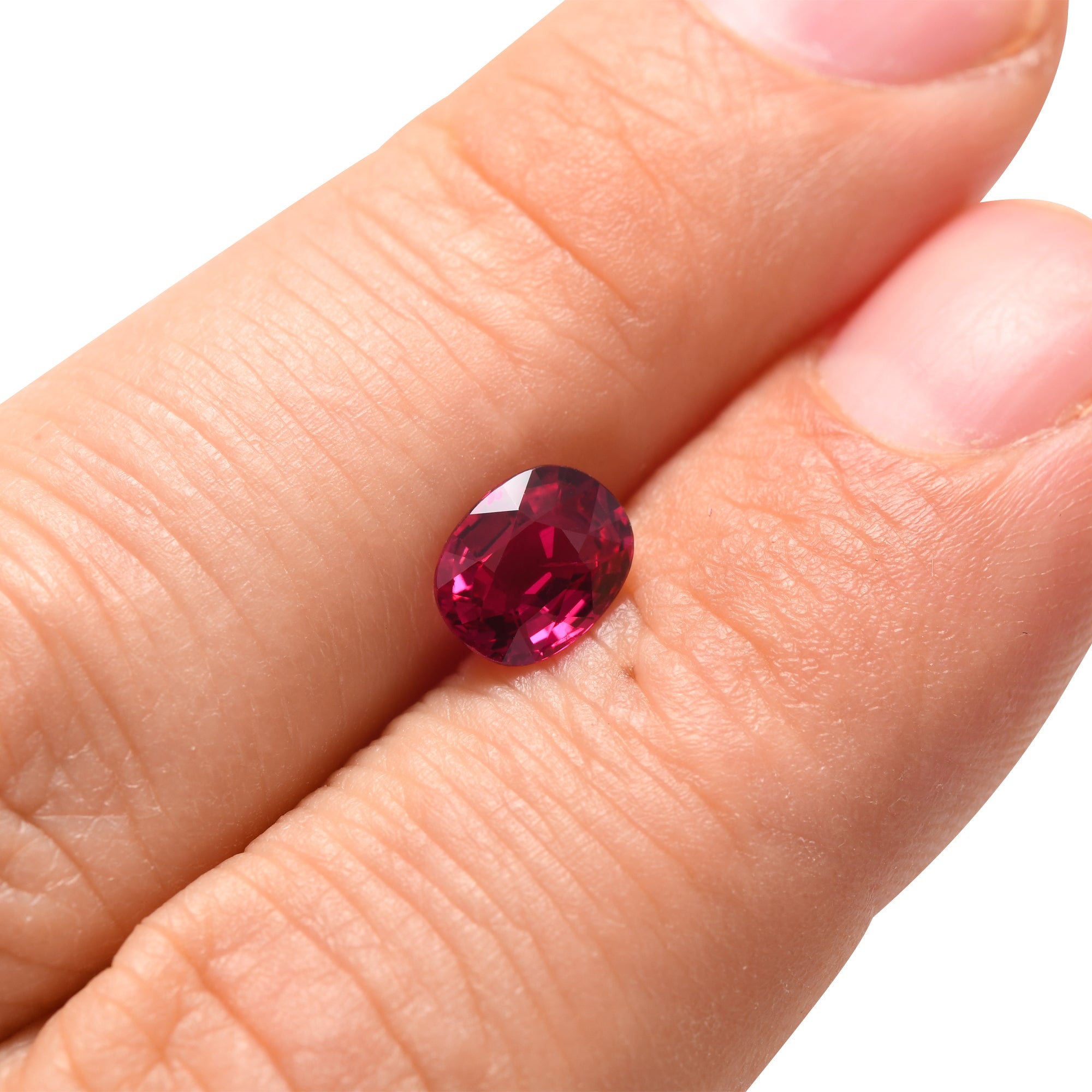 1.59 Carat Red MOZAMBIQUE Oval Ruby GRS | LEIBISH