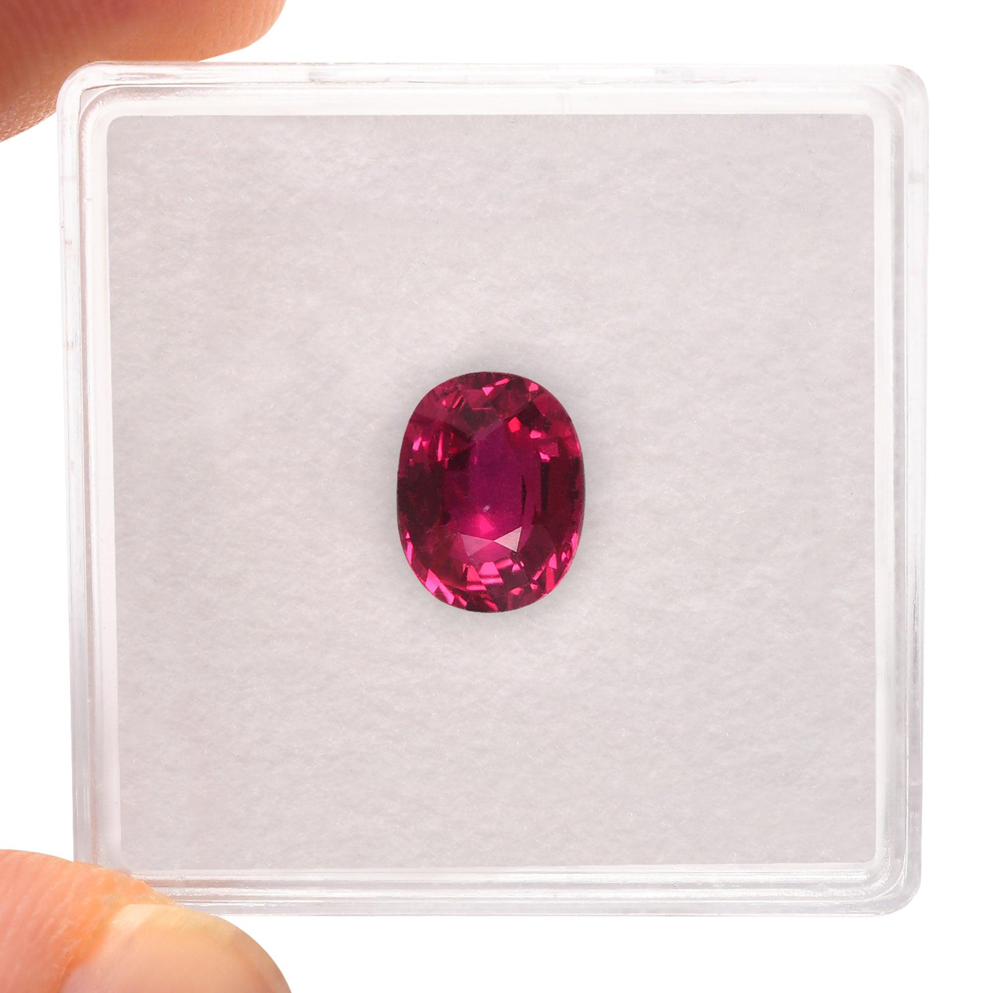 1.59 Carat Red MOZAMBIQUE Oval Ruby GRS | LEIBISH