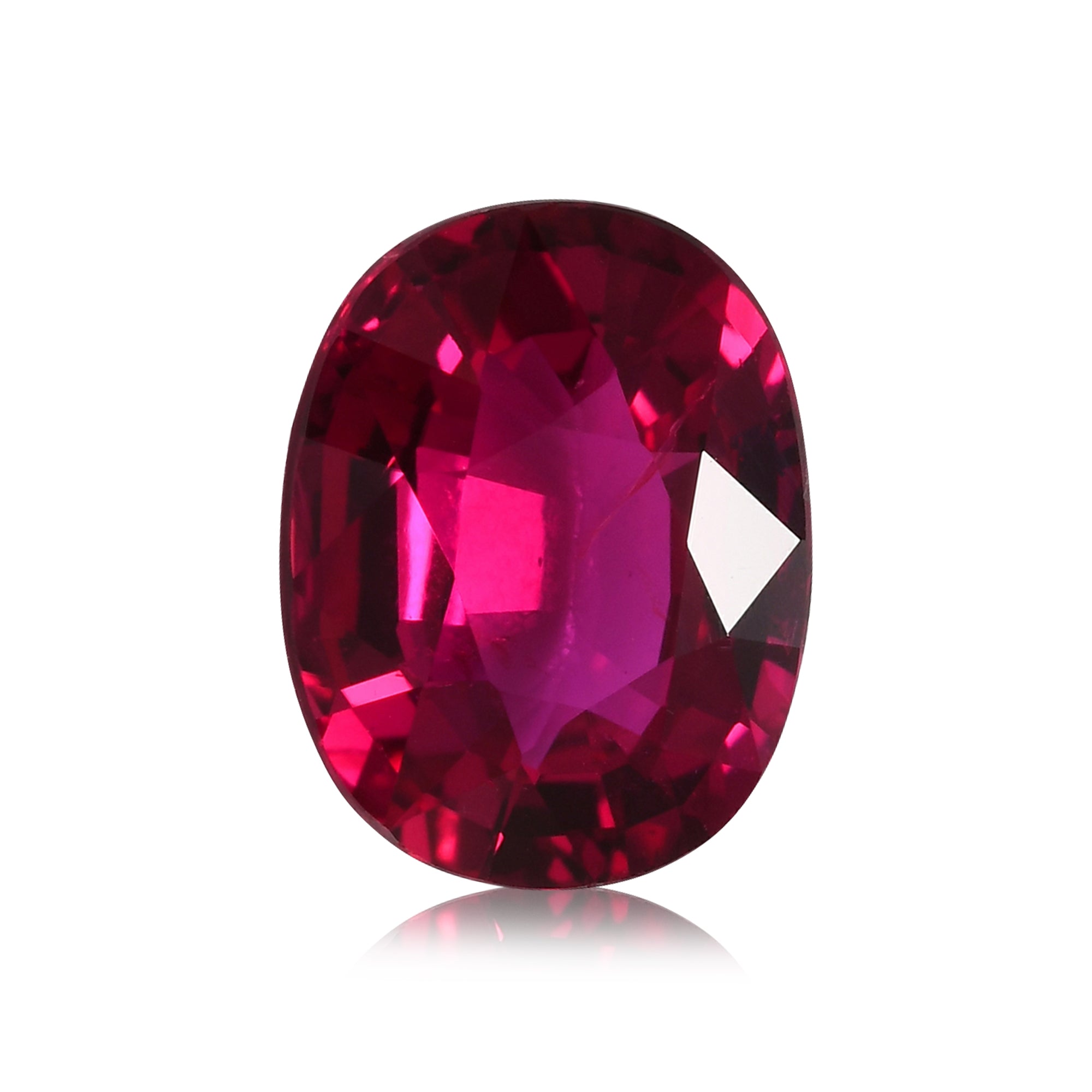 1.59 Carat Red MOZAMBIQUE Oval Ruby GRS | LEIBISH