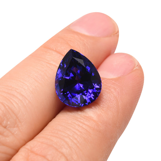 11.57 Carat Blue TANZANIAN Pear Tanzanite GWLAB