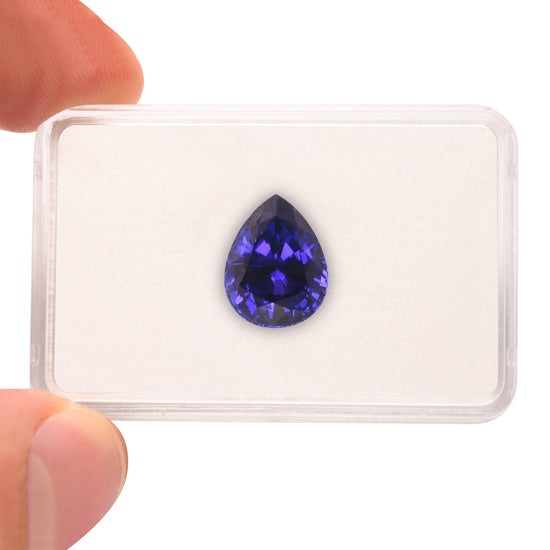11.57 Carat Blue TANZANIAN Pear Tanzanite GWLAB
