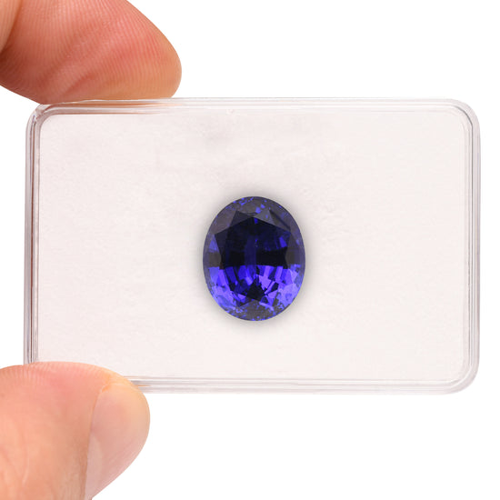 13.66 Carat Blue TANZANIAN Oval Tanzanite GWLAB