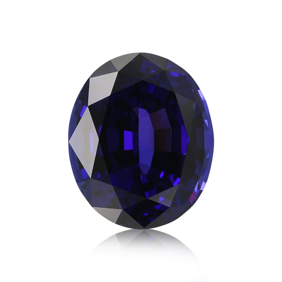 13.66 Carat Blue TANZANIAN Oval Tanzanite GWLAB