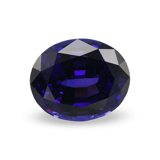 13.66 Carat Blue TANZANIAN Oval Tanzanite GWLAB