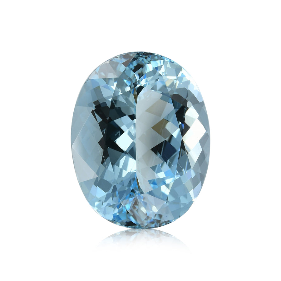 14.07 Karat Blauer MADAGASKAR Oval Aquamarin GWLAB