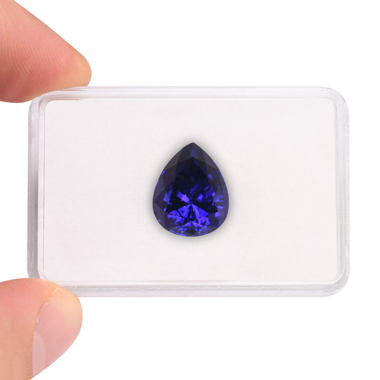14.66 Carat Blue TANZANIAN Pear Tanzanite GWLAB
