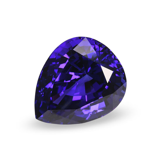 14.66 Carat Blue TANZANIAN Pear Tanzanite GWLAB