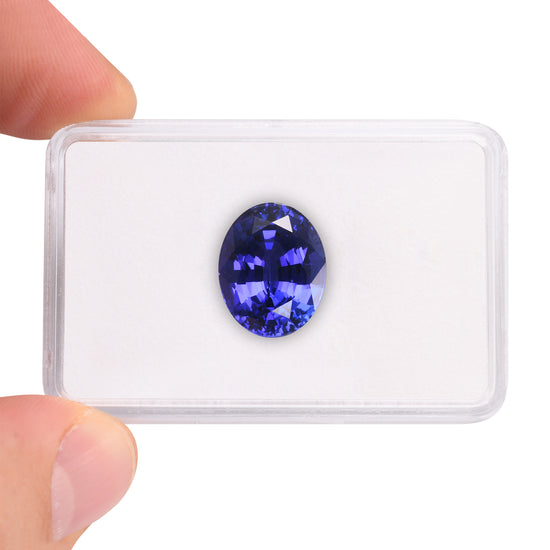 15.27 Carat Blue TANZANIAN Oval Tanzanite GWLAB