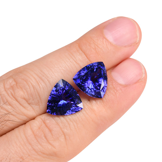 16.42 Carat Blue TANZANIAN Trilliant Tanzanite GWLAB