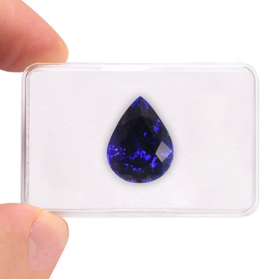 24.22 Carat Blue TANZANIAN Pear Tanzanite GWLAB