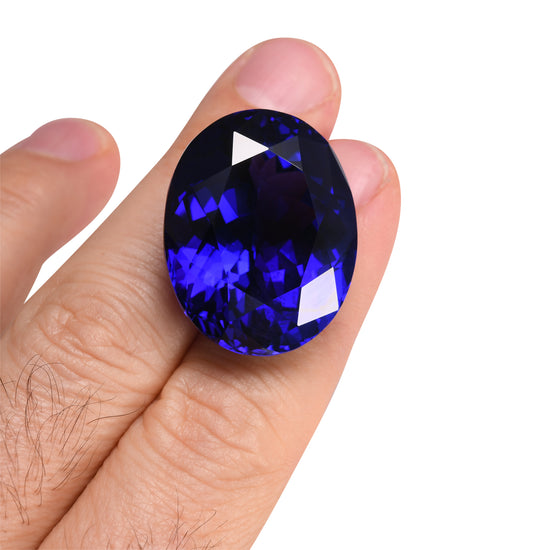 97.46 Carat Blue TANZANIAN Oval Tanzanite GWLAB